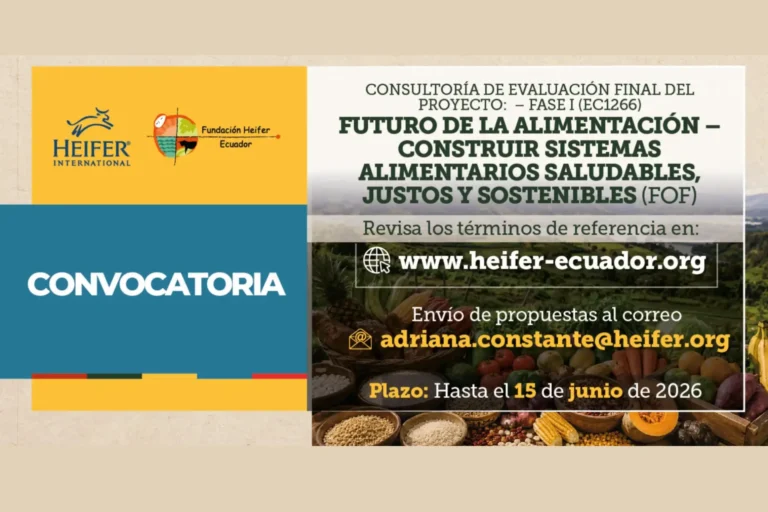 Consultoría de evaluación final del proyecto: Futuro de la Alimentación – Construir Sistemas Alimentarios Saludables, Justos y Sostenibles (FOF) – FASE I (EC1266)